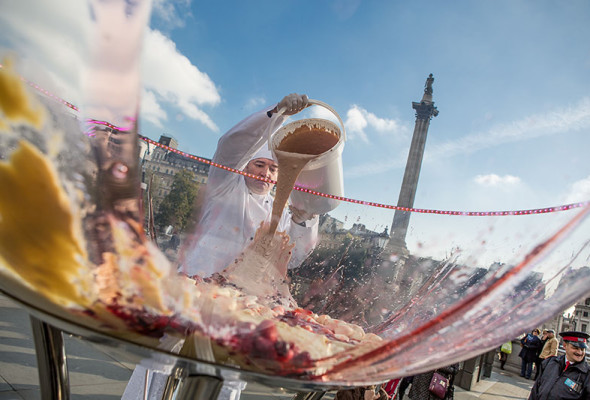 World’s biggest Vegan Knickerbocker Glory created in London’s Trafalgar Square